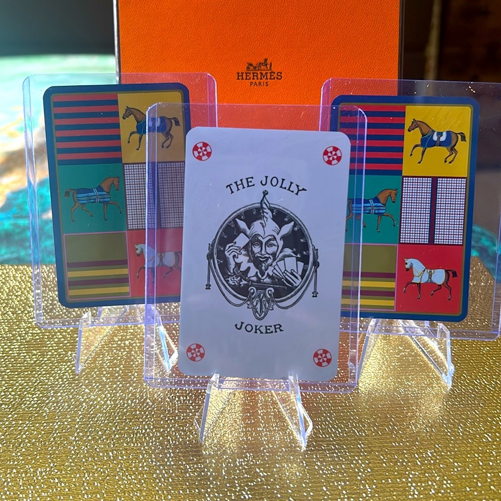 HERMÉS Cheval Natte Playing Cards set of THREE